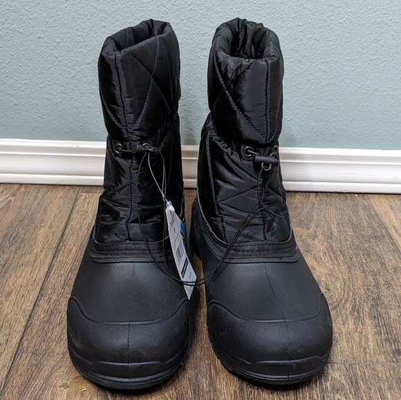 NEW Black Snow Boots Rated -5 degrees! Winter snow rain cozy boots Size 8 9 - Picture 8 of 8